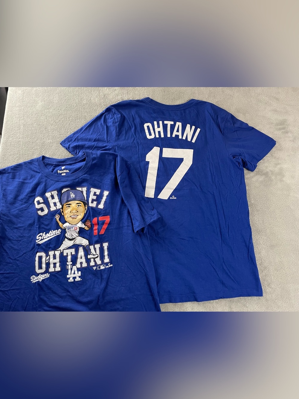 Lot Of 2 Ohtani LA Dodgers T Shirts Men’s Size Large Fanatics, Nike •off center•
